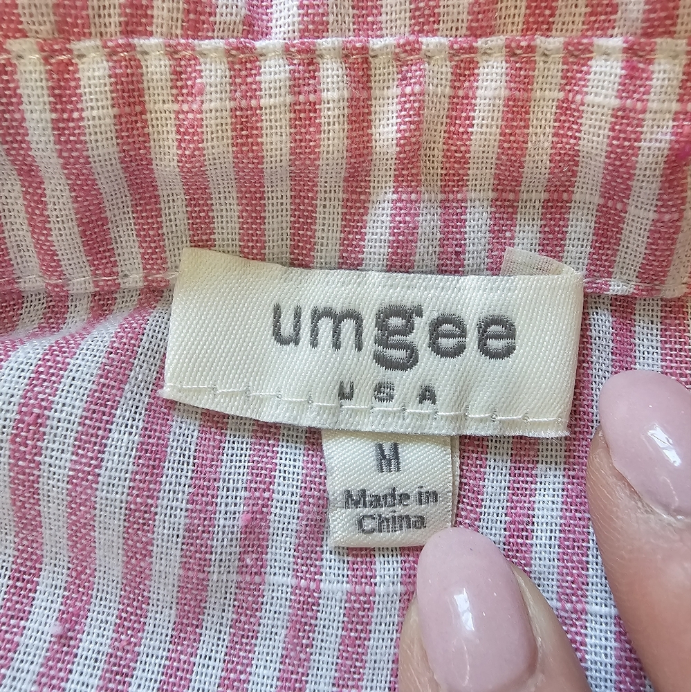 Umgee Pink Striped Tiered Dress - Picture 5 of 16